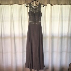 Grey/silver prom dress